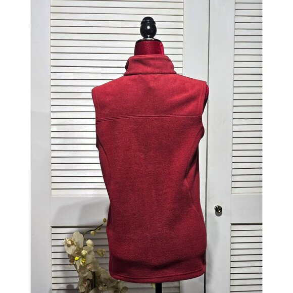 Eastern Mountain Sports Women's Red Polartec Fleece Vest Full Zip Size M 2988 - Picture 4 of 11